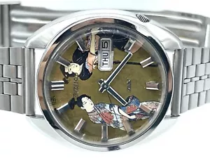 Reloj Automático Vintage UKIYOE SEIKO DX Revisado 6106-8131 Hikone Byoubu - Imagen 1 de 18