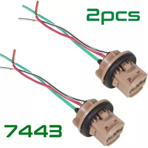 2x 7443 7444 Conector de enchufe hembra Señal de giro frontal Cable de arnés de cable - Imagen 1 de 8