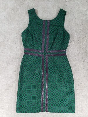 Платье женское Tracy Reese New York 6 зеленое акриловая шерсть с подкладкой из змеиной кожи - Изображение 1 из 4