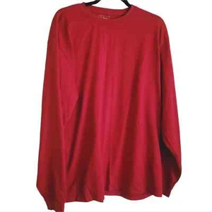 Men's L.L.BEAN long sleeve knit shirt large red autumn casual - Picture 1 of 8