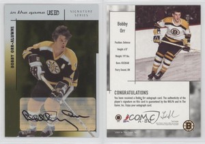 2003 In the Game-Used Signature Series Signatures Gold Bobby Orr #A-BO Auto HOF
