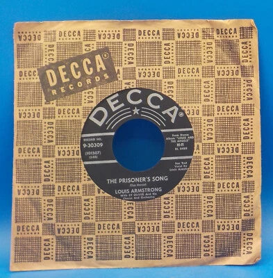 Louis Armstrong 45 The Prisoner's Song / You're A Heavenly Thing EX C7 - Image 1 of 2