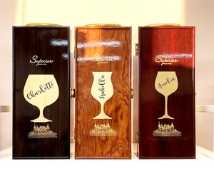 Personalized Wine Box with Tools Glass Decoration Gift for Man Woman Wedding - Picture 1 of 15