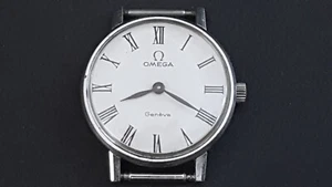 5: 1973 Omega Geneve Womens Manual 17J? C634? Mvt Wristwatch w Round Steel Case - Picture 1 of 15
