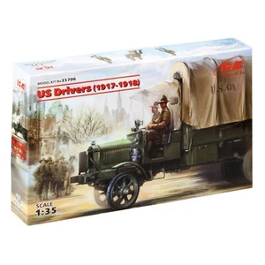 US Drivers 1917-1918 - 2 figures - Plastic Model Kit Scale Figure 1/35 ICM 35706 - Picture 1 of 10