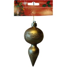5" Plastic Gold Finial Ornament