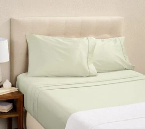 Northern Nights 400 Fäden Baumwolle Tencel Laken Set mit zusätzlichen Hüllen Twin XL SOLID SAGE - Bild 1 von 4