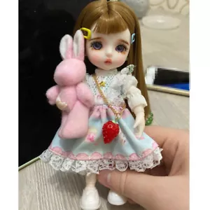 Handgefertigte 16 cm Puppe 1/8 BJD Puppe mit Komplettset Outfit Perücken Schuhe Puppe Sammlung - Bild 1 von 8