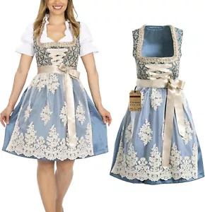 Bavaria, Trachten Dirndl Dress Women Traditional German Oktoberfest Costume XL - Picture 1 of 11