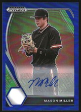 2021 Panini Prizm Draft Picks Base Autographs Prizms Blue #97 Mason Miller /99