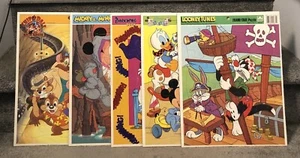 Lot Of 5 Disney Vintage Frame Tray Puzzles Chip N Dale Mickey Minnie Darkwing - Picture 1 of 14