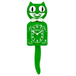 Clásico Kit Verde-Gato Reloj Klock Ojos Rodar y Avanzar Cola Columpios Animados - Imagen 1 de 1