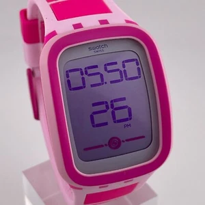 Swatch Touch Watch Womens 39mm Case Digital Chronograph Alarm Rubber Strap - Picture 1 of 13