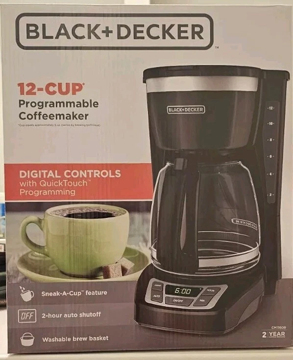 Black+Decker CM1160B 12-Cup Programmable Coffee Maker, Black/Stainless Steel  ba - Image 1 of 2
