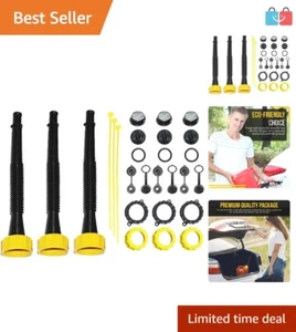 Flexible 8.5 Inch Gas Can Spout Kit - Screw Cap, Vent Cap, Durable Gasket - Picture 1 of 10