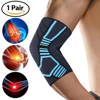 Elbow Sleeve Forearm Compression Support Brace Elastic Pain Relief All sizes - Image 1 of 4