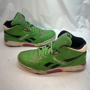 Reebok Vintage 80s 90s Reverse Jam High Top Green Pink RARE - Picture 1 of 13