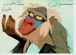 Foto film cartoncino a colori 6x8,25 firmata a mano Robert Guillaume "Lion King" - Foto 1 di 1