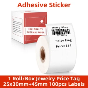 Thermal Paper jewelry Label Sticker 30X25mm For M110 M200 Printer 100pcs/Roll - Bild 1 von 7