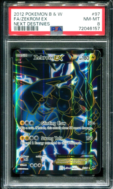 Pokemon PSA 3 Zekrom EX 97/99 Full Art Holo Rare BW Next Destinies