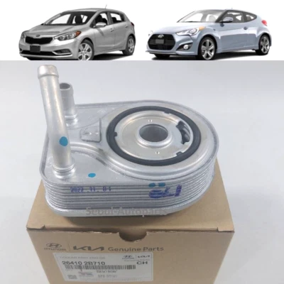 🚀DHL🚀 Enfriador de aceite de motor para Forte5 Forte Koup 14-16 Veloster Turbo 13-14 1,6 L Foto 1 de 4