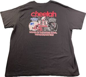 Super Bowl LI 51 NFL Cheetah Gentlemen’s Club promo Keya USA black T-shirt 3XL