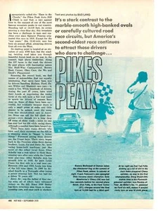 1970 PIKES PEAK HILL CLIMB  ~  ORIGINAL 3-PAGE ARTICLE - Imagen 1 de 2