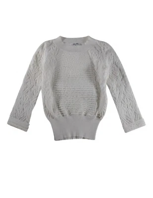 CHANEL Blanco Texturizado Suéter/Tejido Top Foto 1 de 4