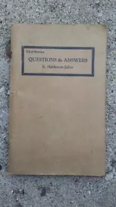1941 Questions and Answers Seventh Series Haldeman-Julius Book Booklet - Picture 1 of 12