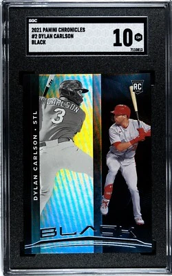 2021 Panini Chronicles #2 Dylan Carlson BLACK SGC 10 GEM MINT RC - Image 1 of 2