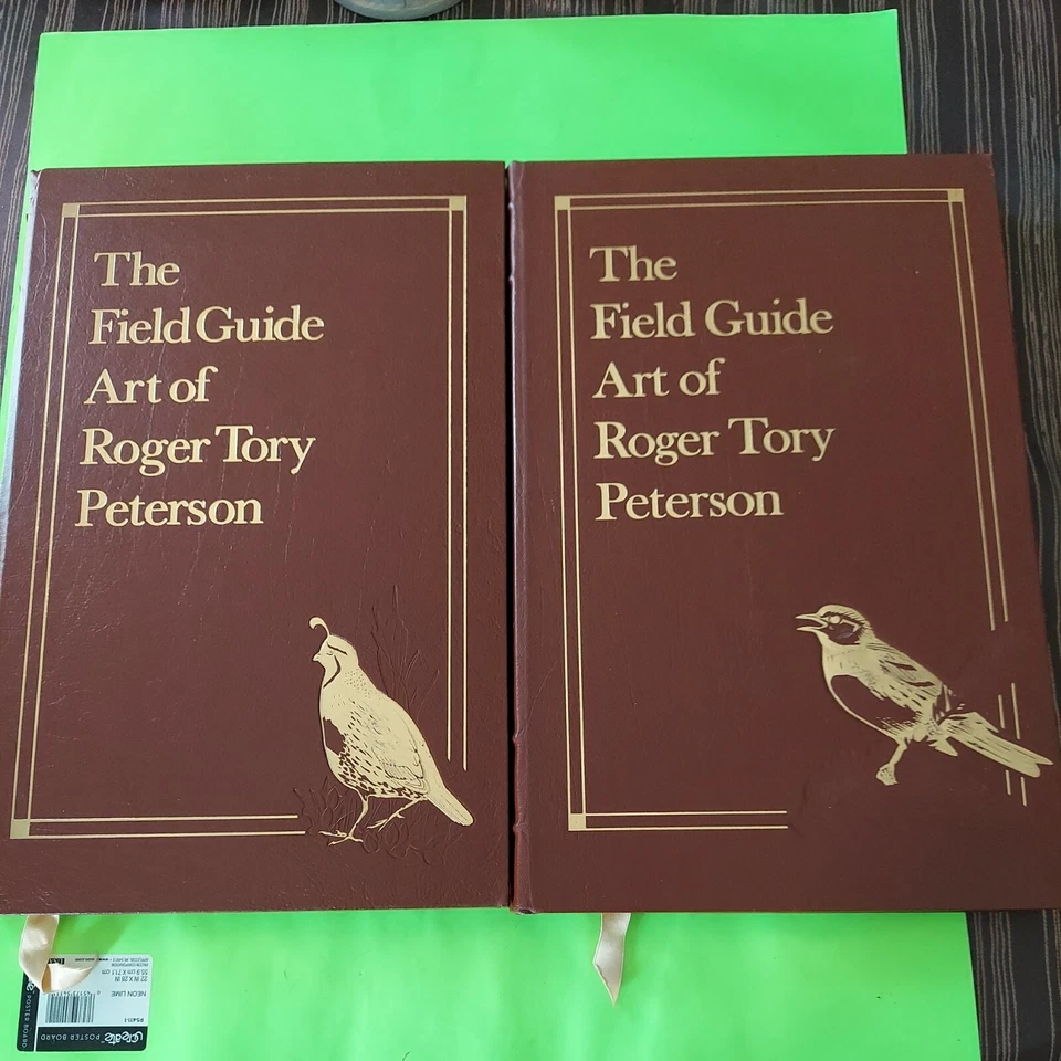 The Field Guide Art of Roger Tory Peterson 2 Volumes Eastern Bird  1st Ed Signed - Image 1 of 4