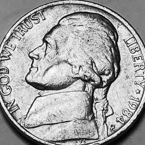 P Jefferson 1984 níquel relleno de carpeta circulada envío gratuito - Imagen 1 de 2