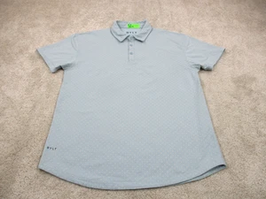 Camisa Polo BYLT Premium Basics Para Hombres XL Azul Blanco Lunares Corte Caída Lux Golf - Imagen 1 de 15