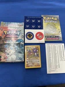 Mazo Temático Wallop Pokémon (TCG) Neo Discovery Vintage Abierto Falta Moneda - Imagen 1 de 6