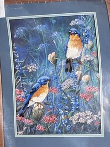 Kit de costura Dimensions Crewel 1994 Bluebird Garden Flowers Wanda Mumm #1429 - Imagen 1 de 3