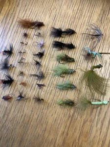 Job lot salmon & trout fishing flys/ lures mint condition never used - Picture 1 of 5