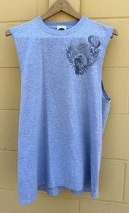 Vintage American Harley Davidson Gray Tank Niagara Falls NY Made in USA Size L - Picture 1 of 5