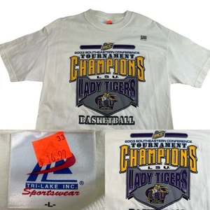 New Vtg 2003 LSU SEC Champions Shirt Women’s Basketball Lady Tigers NOS NWT READ - Picture 1 of 18