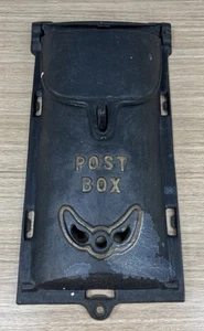 Vintage Antique Cast Iron Post Mail Box Double Flap Lockable Hole Cira 1920’s - Picture 1 of 12
