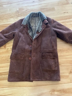 Aston кожи мужчин стриженный мех размер M, один раз отличном состоянии какао коричневый - Изображение 1 из 4