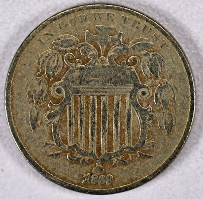 1868 Shield Five Cents Good - Image 1 of 2
