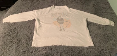 Camisa ACDC Para Hombres XL Live In Concert 79 Gira Mundial Cuello Redondo Pullover Banda Rock Foto 1 de 4