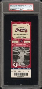 Randy Johnson PERFECT GAME Full Ticket PSA 6 Diamondbacks 2004 Braves May 18 - Picture 1 of 2