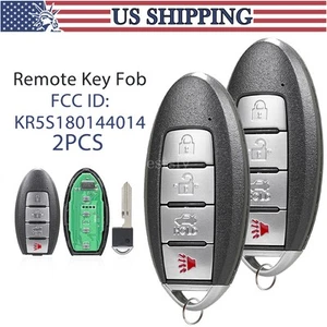 2 para Nissan Altima Máxima 2013 2014 2015 mando a distancia llavero 4 botones KR5S180144014 - Imagen 1 de 9