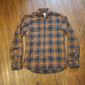 Fjallraven - Camisa Para Hombre Talla Pequeña Marrón A Cuadros Calce Ajustado Manga Larga Franela Skog - Imagen 1 de 16