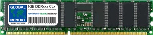 1GB DDR 266/333/400MHz 184-PIN ECC REGISTERED RDIMM RAM FOR SERVERS/WORKSTATIONS - Image 1 of 1