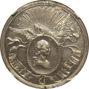 Circa 1858 Philadelphia Civic Procession Medal, Washington, NGC Uncirculated Det