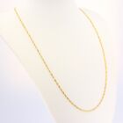 Vintage 9ct Gold Singapore Chain Necklace Boxed Hallmarked 20 inch Necklace