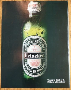 Heineken Lager Bier 1986 Printanzeige - Bild 1 von 1