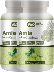 Amla Fruit Extract Tablets 600 Pills, 300 days Supply(2 Packs) Amalaki Fruit - Picture 1 of 12